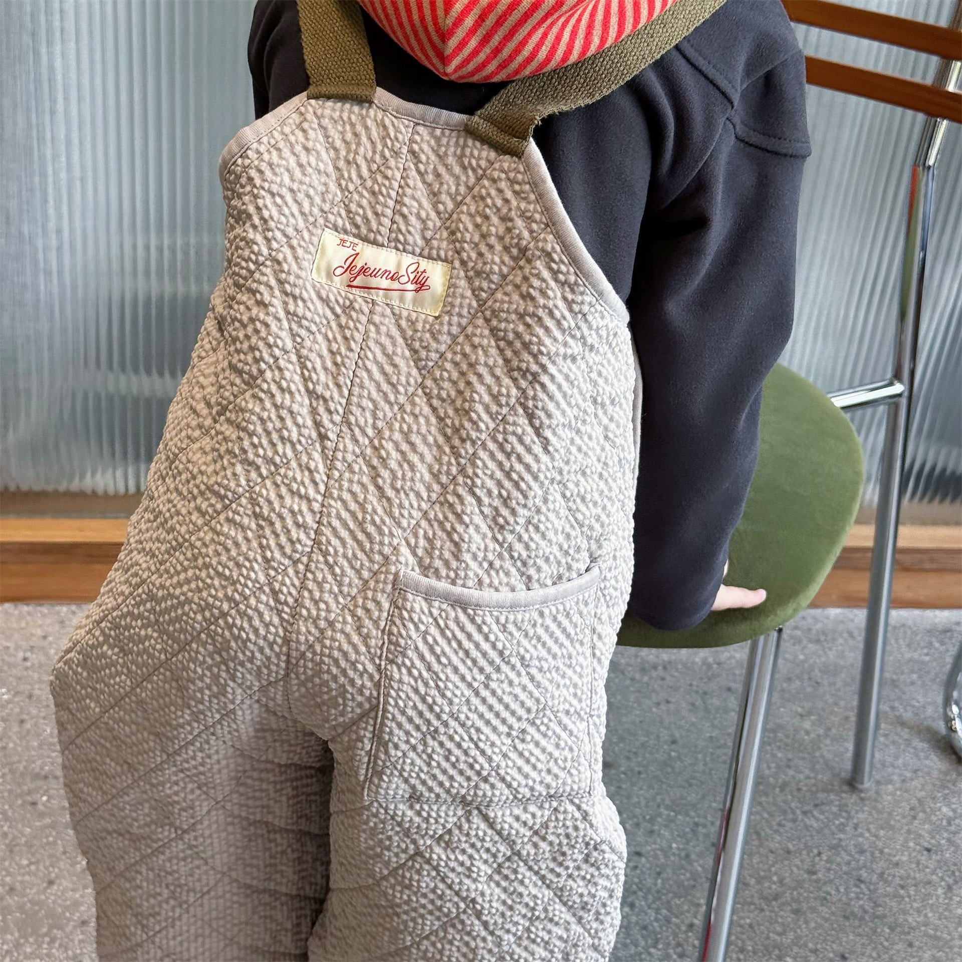 サロペットパンツ・サスペンダーパンツ キルトサロペットオーバーオール 防寒 サスペンダーパンツ【mh0011910】