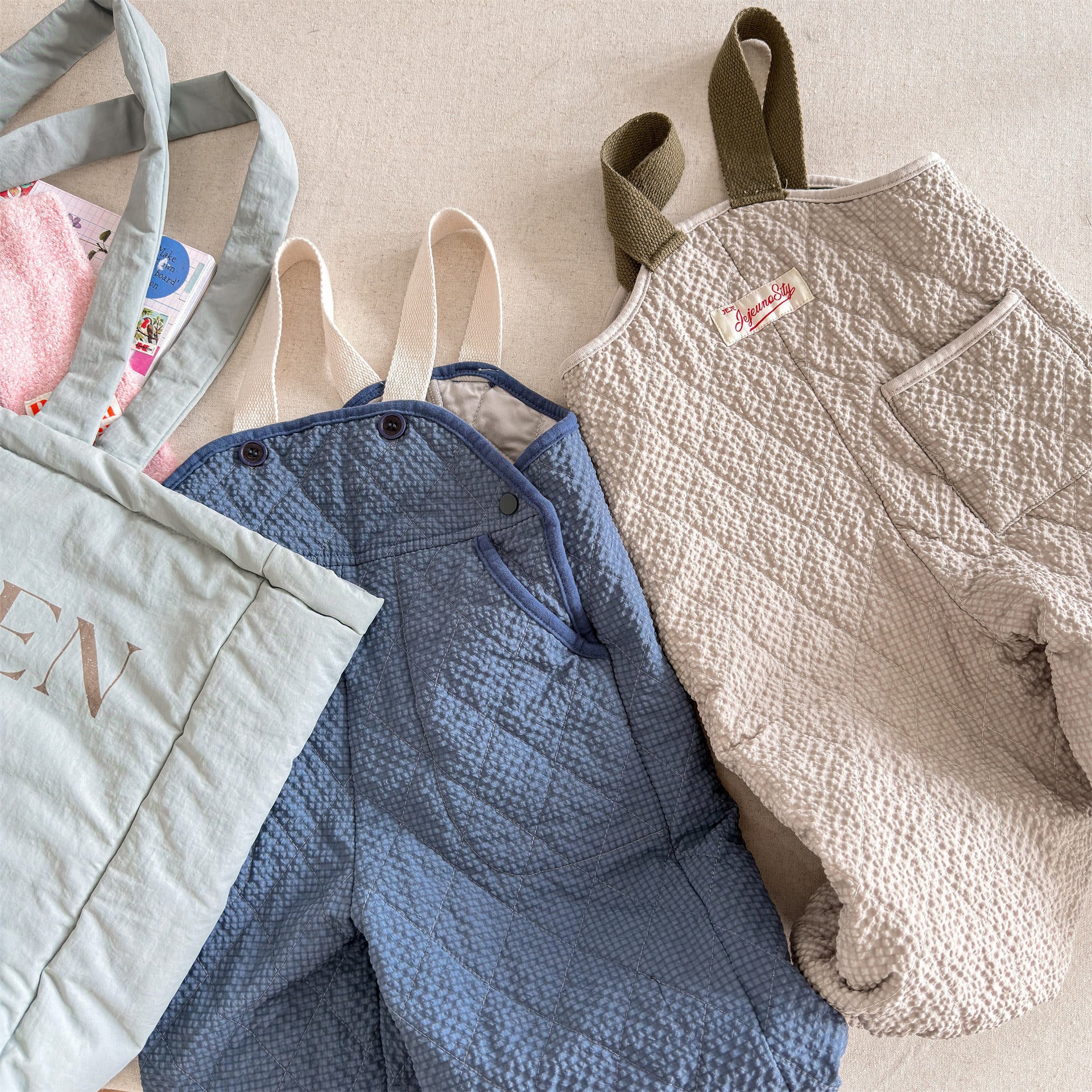 サロペットパンツ・サスペンダーパンツ キルトサロペットオーバーオール 防寒 サスペンダーパンツ【mh0011910】