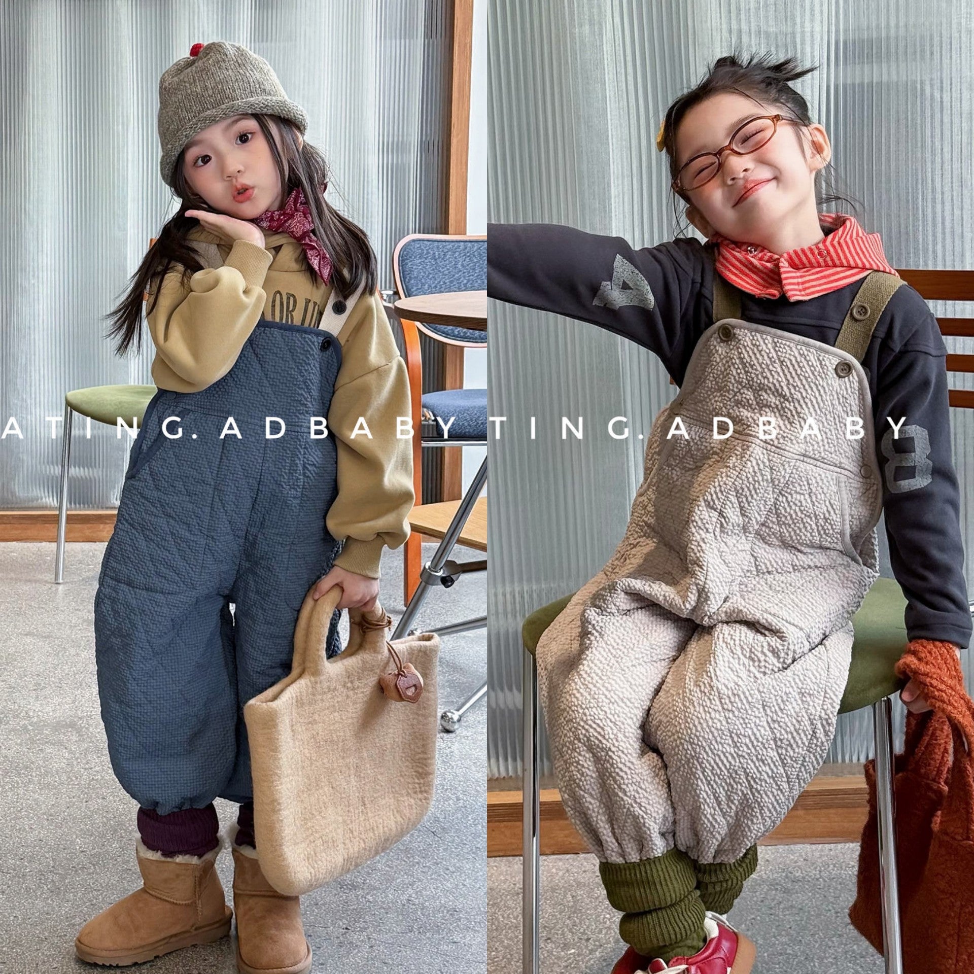 サロペットパンツ・サスペンダーパンツ キルトサロペットオーバーオール 防寒 サスペンダーパンツ【mh0011910】