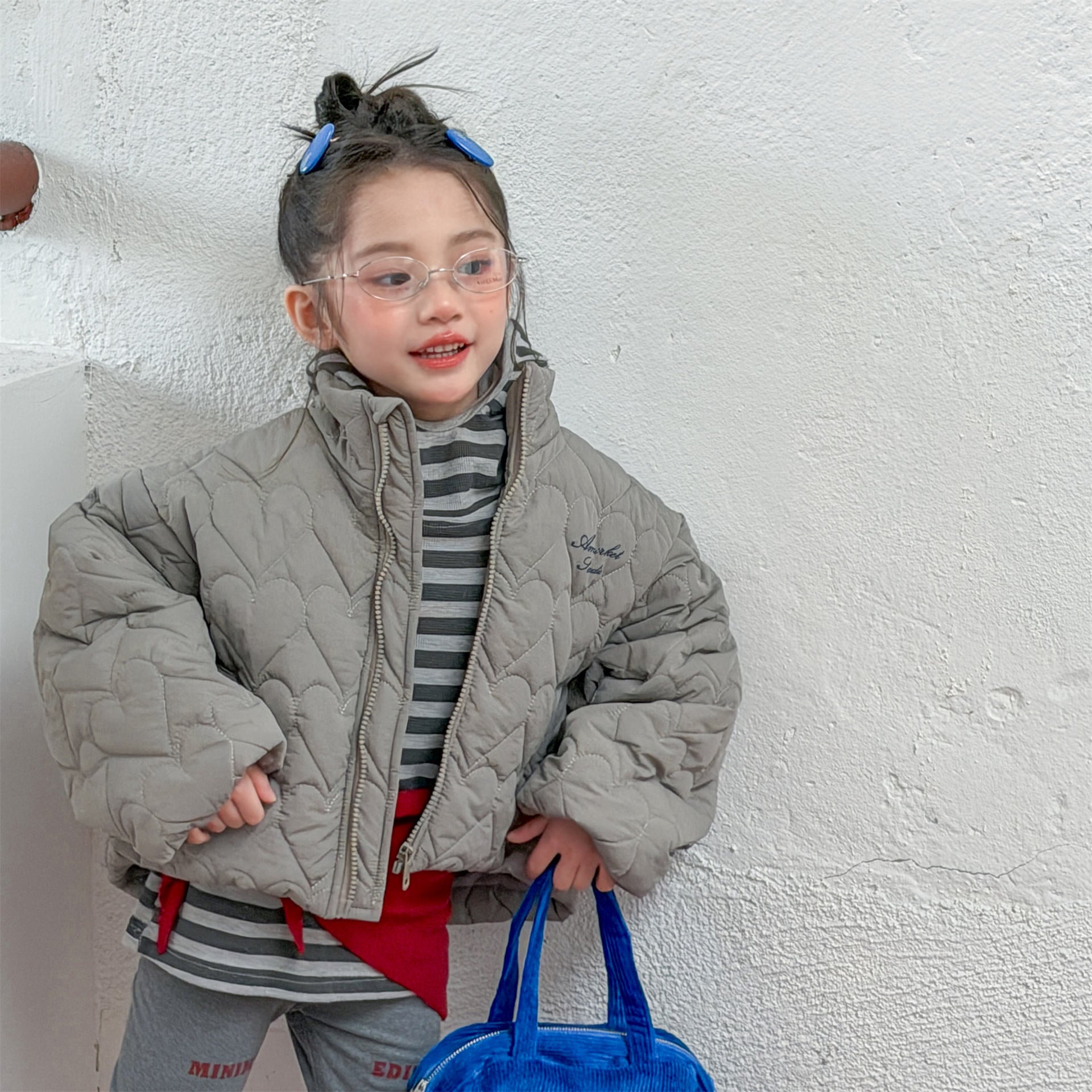 ショートコート・ジャケット・ジャンパー ハートキルティングジャケット キルトブルゾン ショートコート【mh0011912】