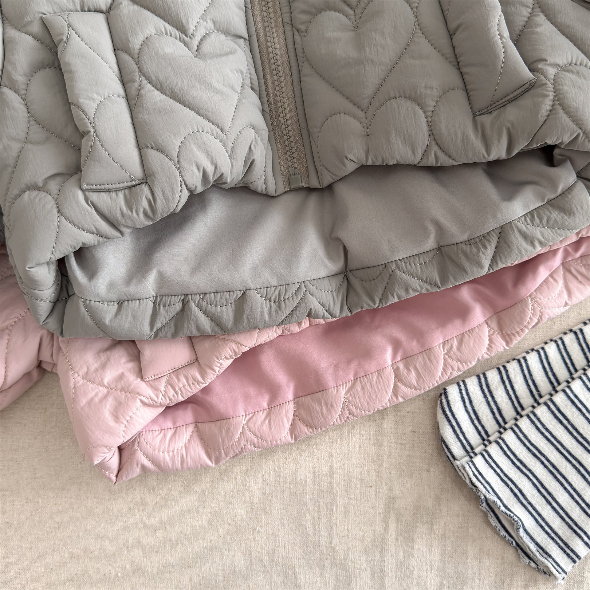 ショートコート・ジャケット・ジャンパー ハートキルティングジャケット キルトブルゾン ショートコート【mh0011912】