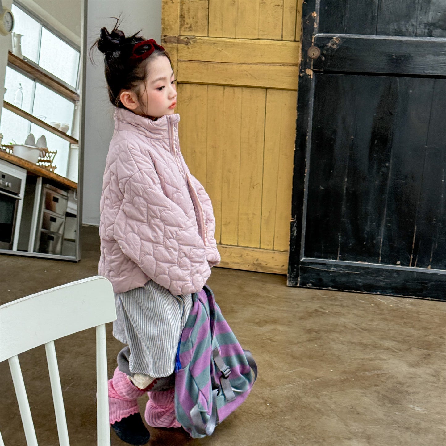 ショートコート・ジャケット・ジャンパー ハートキルティングジャケット キルトブルゾン ショートコート【mh0011912】