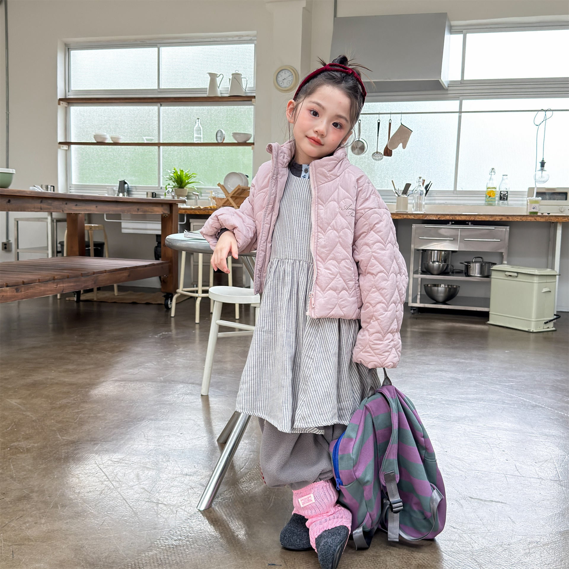 ショートコート・ジャケット・ジャンパー ハートキルティングジャケット キルトブルゾン ショートコート【mh0011912】