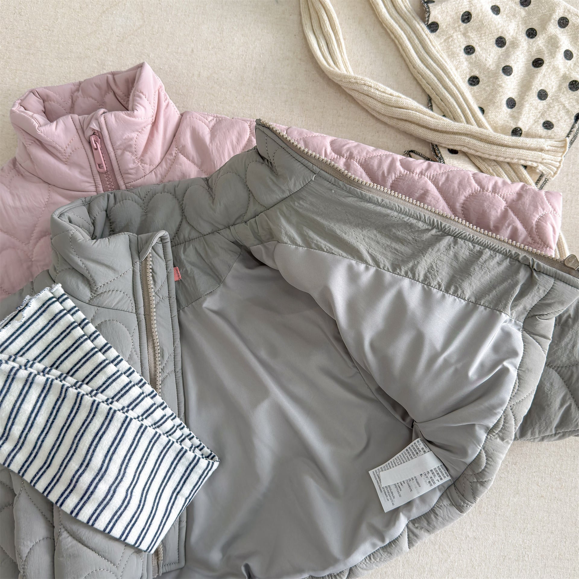 ショートコート・ジャケット・ジャンパー ハートキルティングジャケット キルトブルゾン ショートコート【mh0011912】