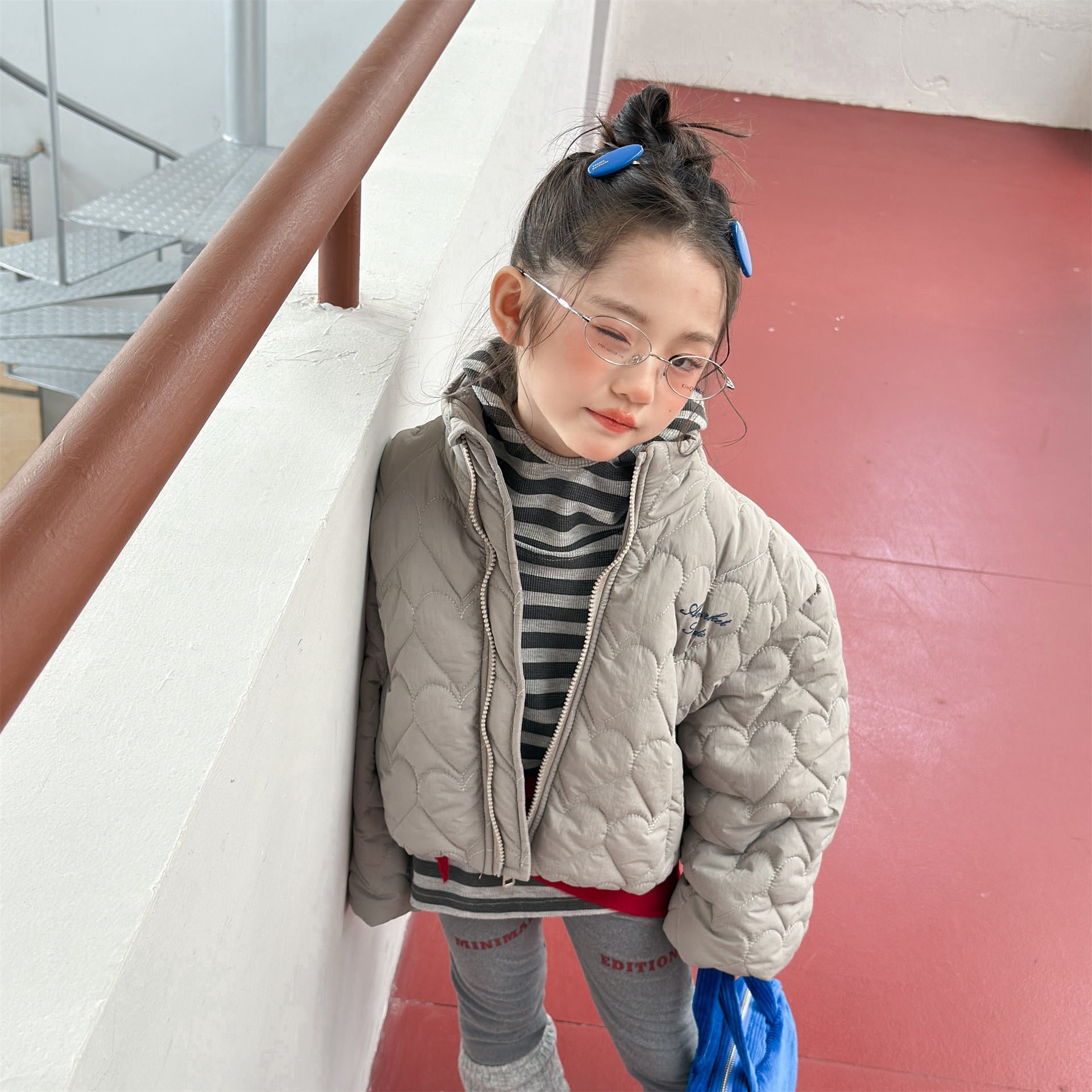 ショートコート・ジャケット・ジャンパー ハートキルティングジャケット キルトブルゾン ショートコート【mh0011912】