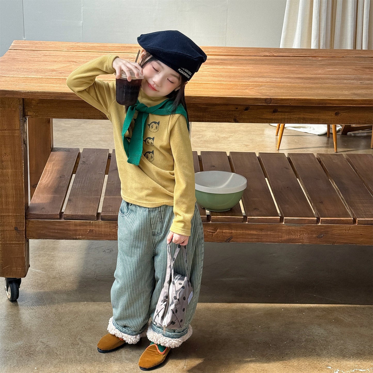 デニムパンツ 裏ボアデニムパンツ ストライプ 暖パン ジーンズ【mh0011914】