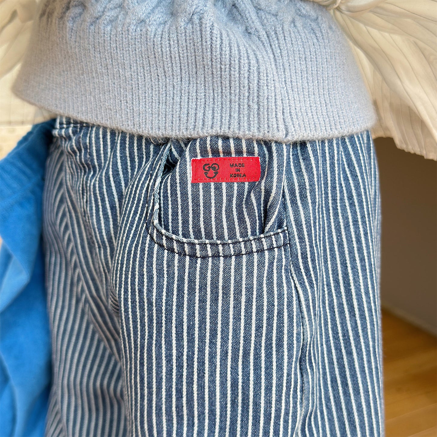 デニムパンツ 裏ボアデニムパンツ ストライプ 暖パン ジーンズ【mh0011914】