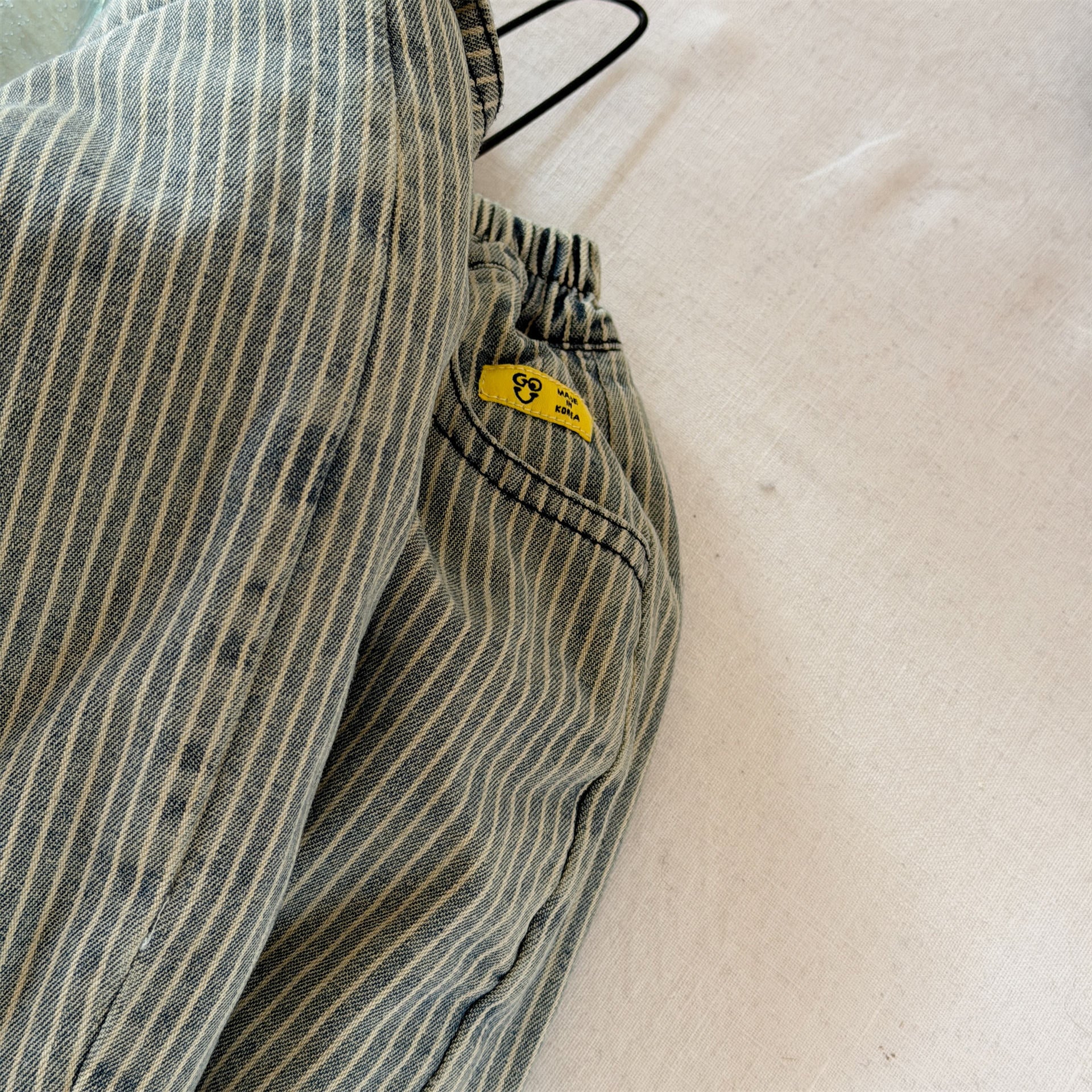 デニムパンツ 裏ボアデニムパンツ ストライプ 暖パン ジーンズ【mh0011914】