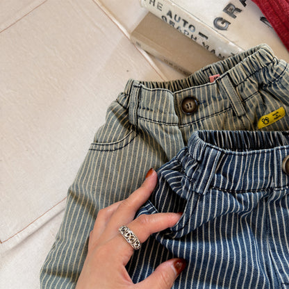 デニムパンツ 裏ボアデニムパンツ ストライプ 暖パン ジーンズ【mh0011914】