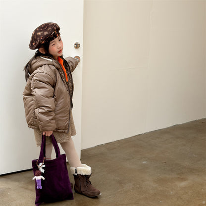 ショートコート・ジャケット・ジャンパー 中綿フーディブルゾンジャケット 無地/ドット アウターコート【mh0011915】