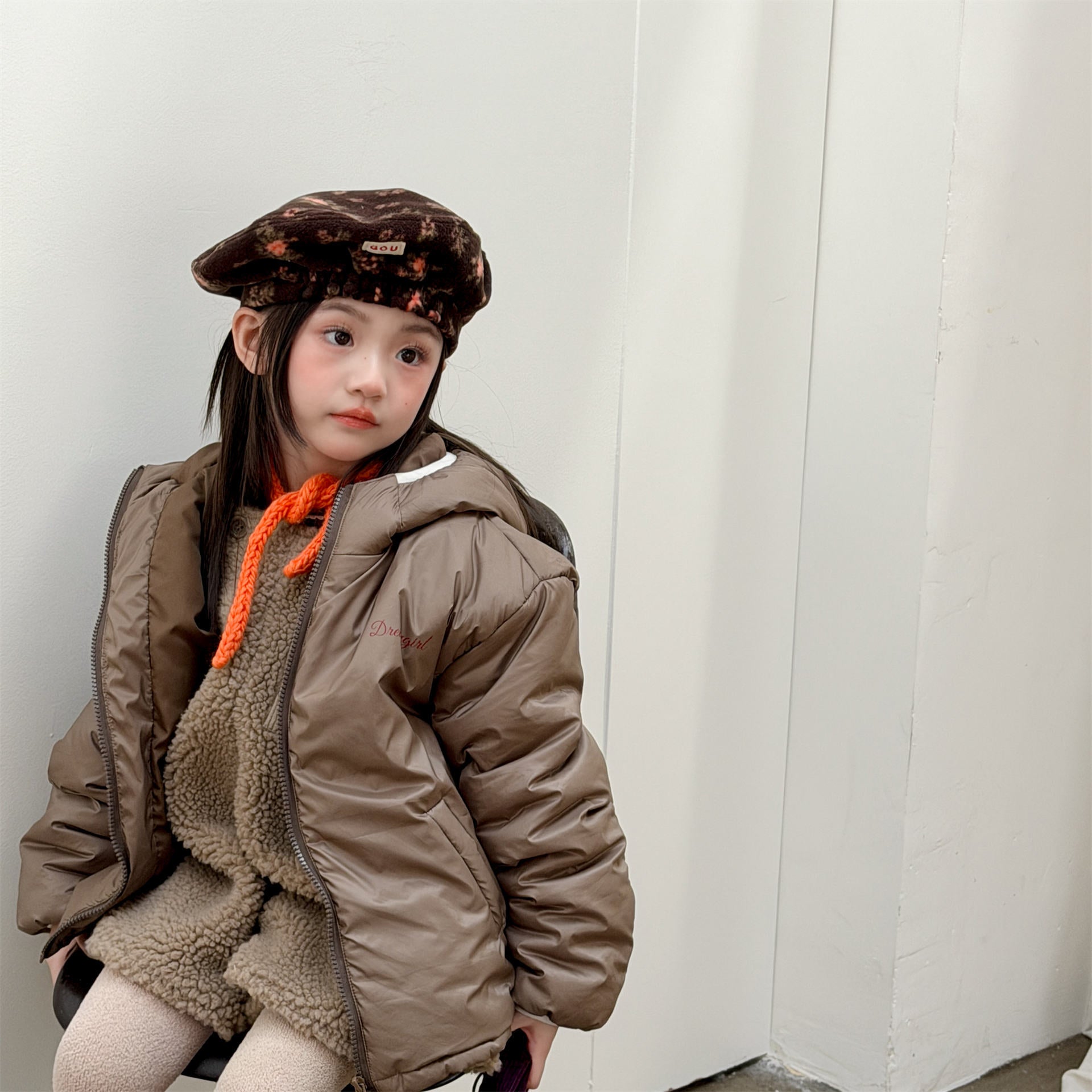 ショートコート・ジャケット・ジャンパー 中綿フーディブルゾンジャケット 無地/ドット アウターコート【mh0011915】