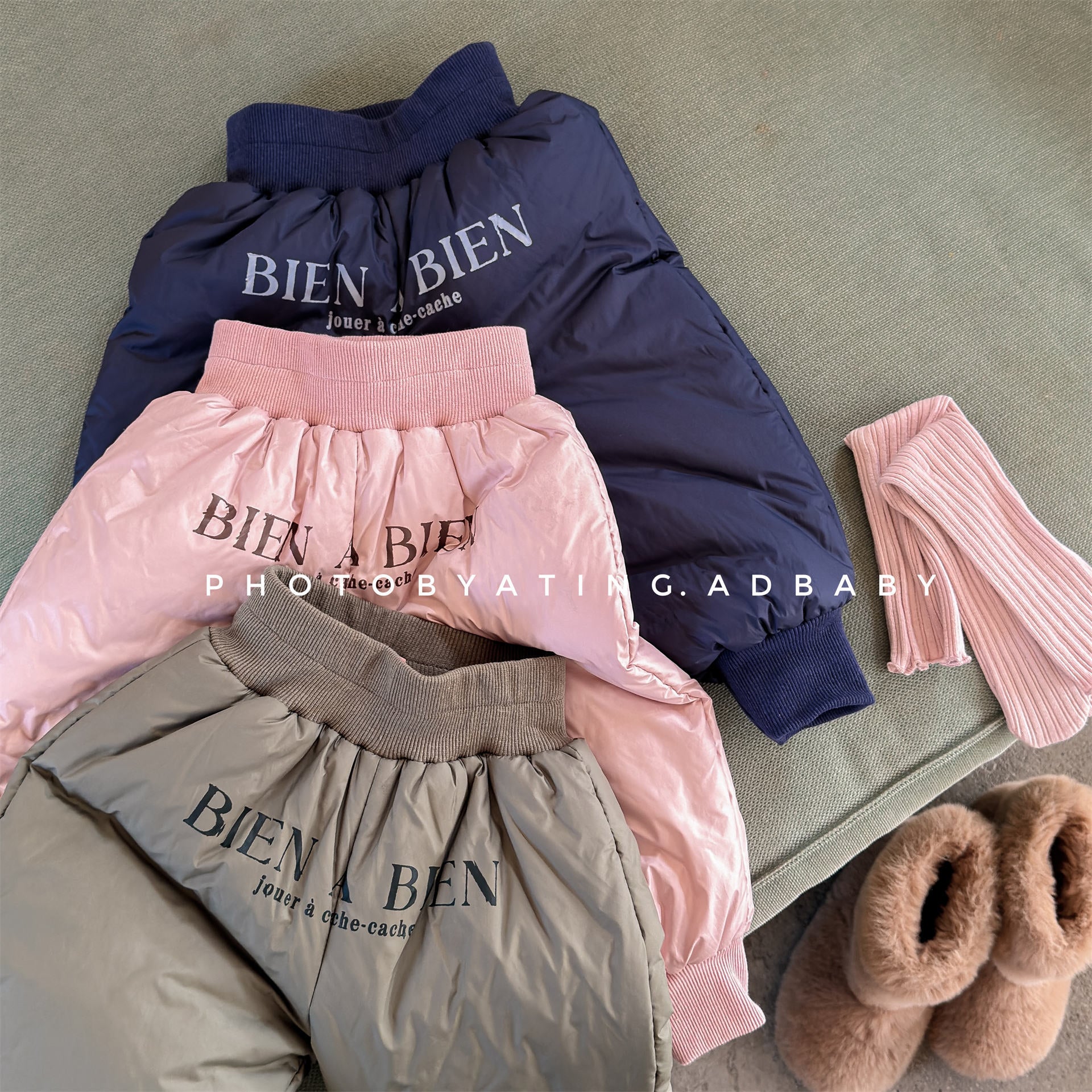 ロングパンツ・スウェットパンツ 中綿防寒パンツ ジョガーパンツ 暖パン ロゴプリント【mh0011916】