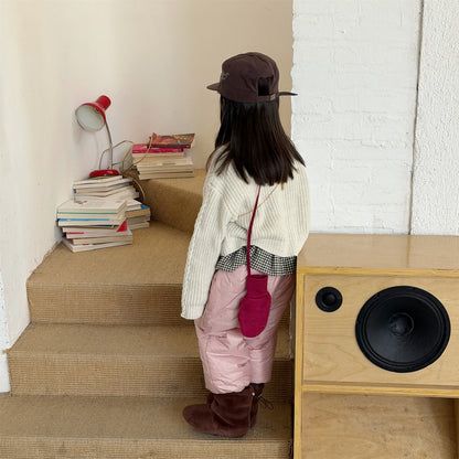 ロングパンツ・スウェットパンツ 中綿防寒パンツ ジョガーパンツ 暖パン ロゴプリント【mh0011916】