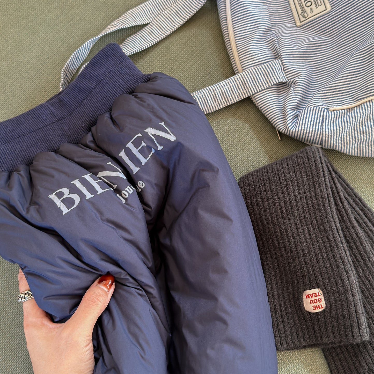 ロングパンツ・スウェットパンツ 中綿防寒パンツ ジョガーパンツ 暖パン ロゴプリント【mh0011916】