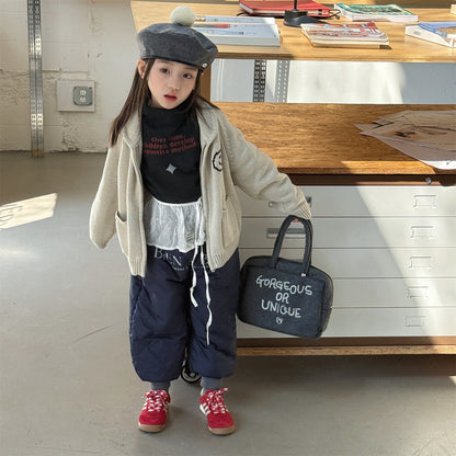 ロングパンツ・スウェットパンツ 中綿防寒パンツ ジョガーパンツ 暖パン ロゴプリント【mh0011916】