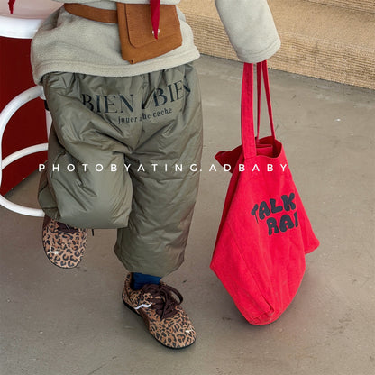 ロングパンツ・スウェットパンツ 中綿防寒パンツ ジョガーパンツ 暖パン ロゴプリント【mh0011916】