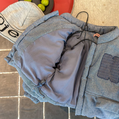 ショートコート・ジャケット・ジャンパー パッチワークブルゾン 中綿ジャケット コート【mh0011918】