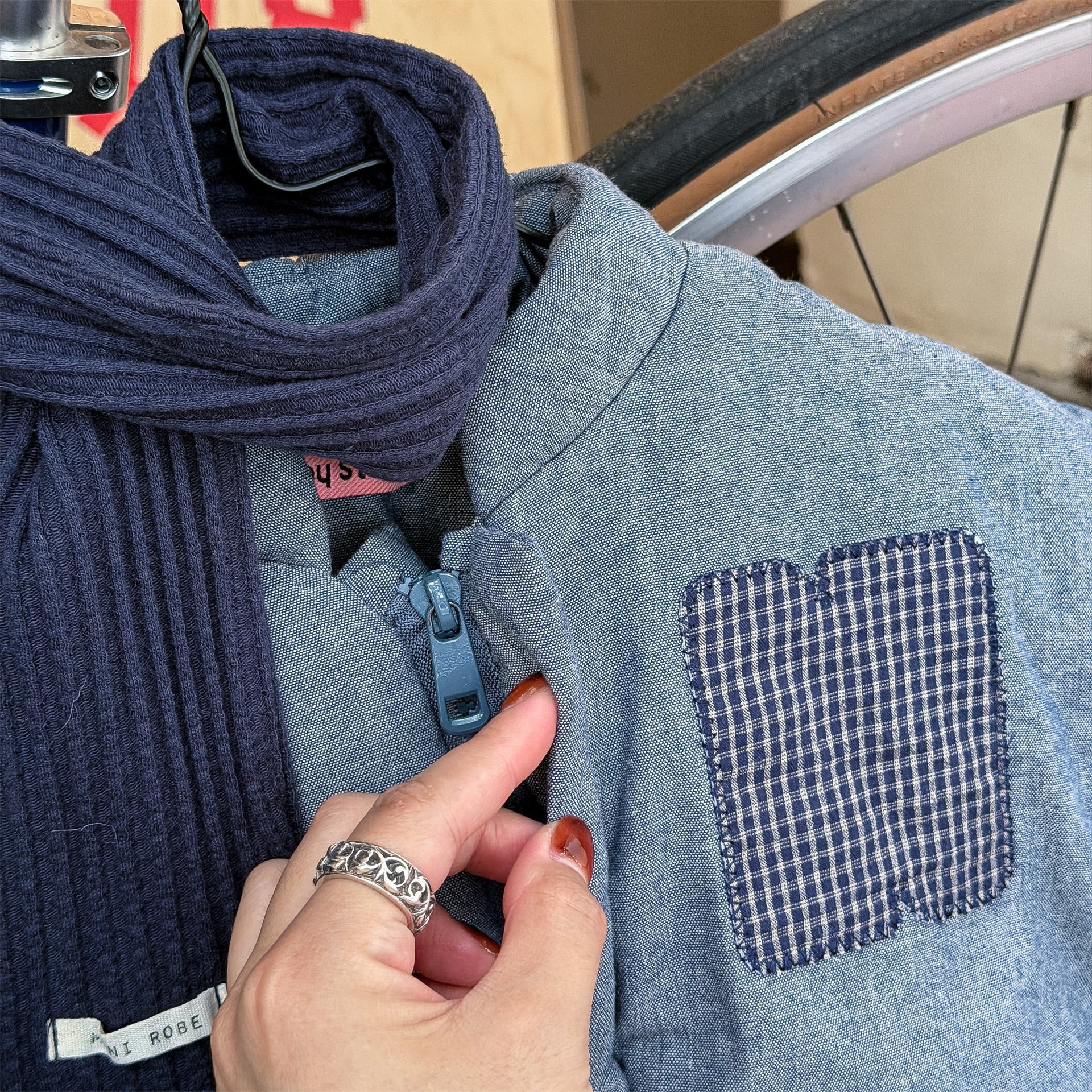 ショートコート・ジャケット・ジャンパー パッチワークブルゾン 中綿ジャケット コート【mh0011918】