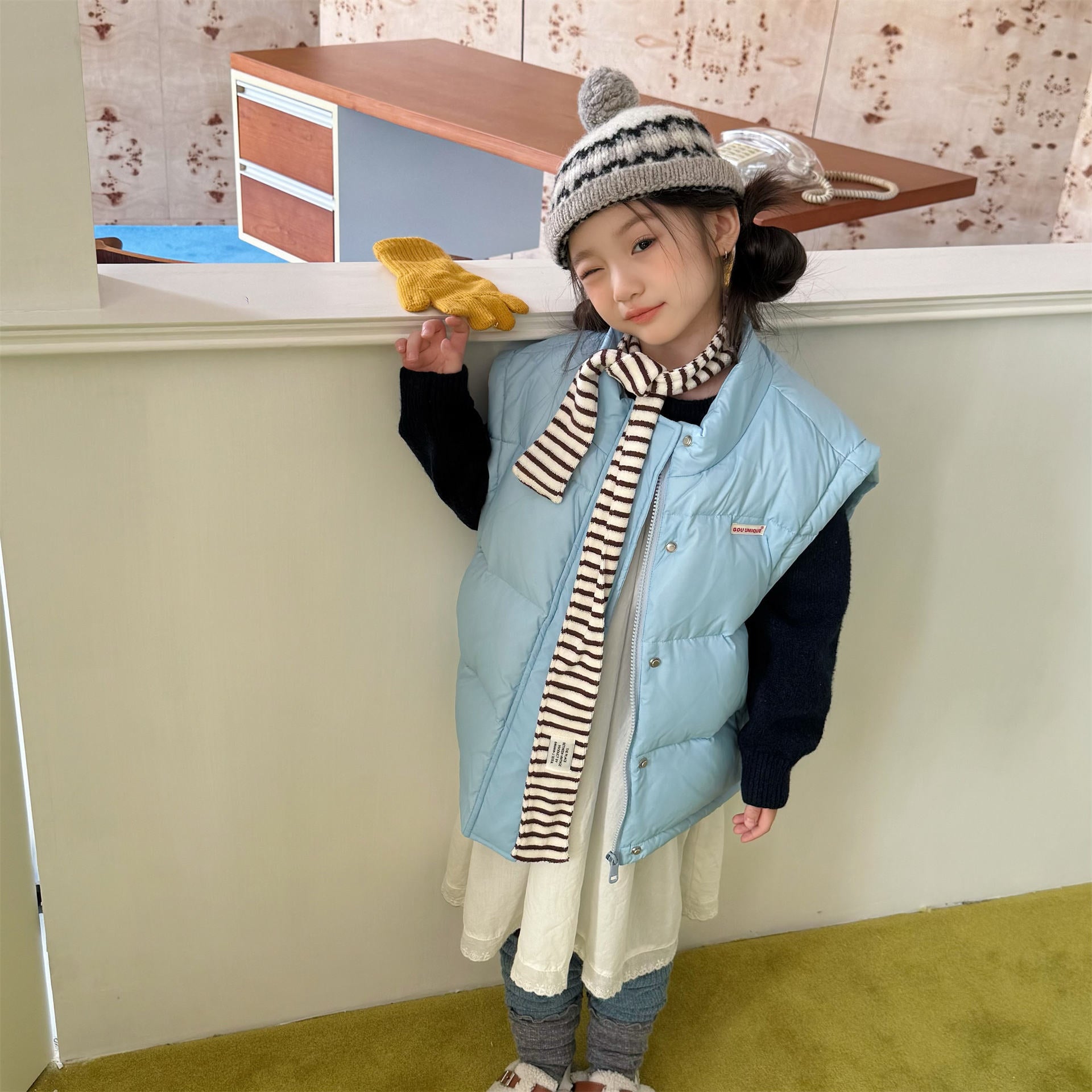 ベスト 中綿ダウンベスト アウター 裏フリース【mh0011919】