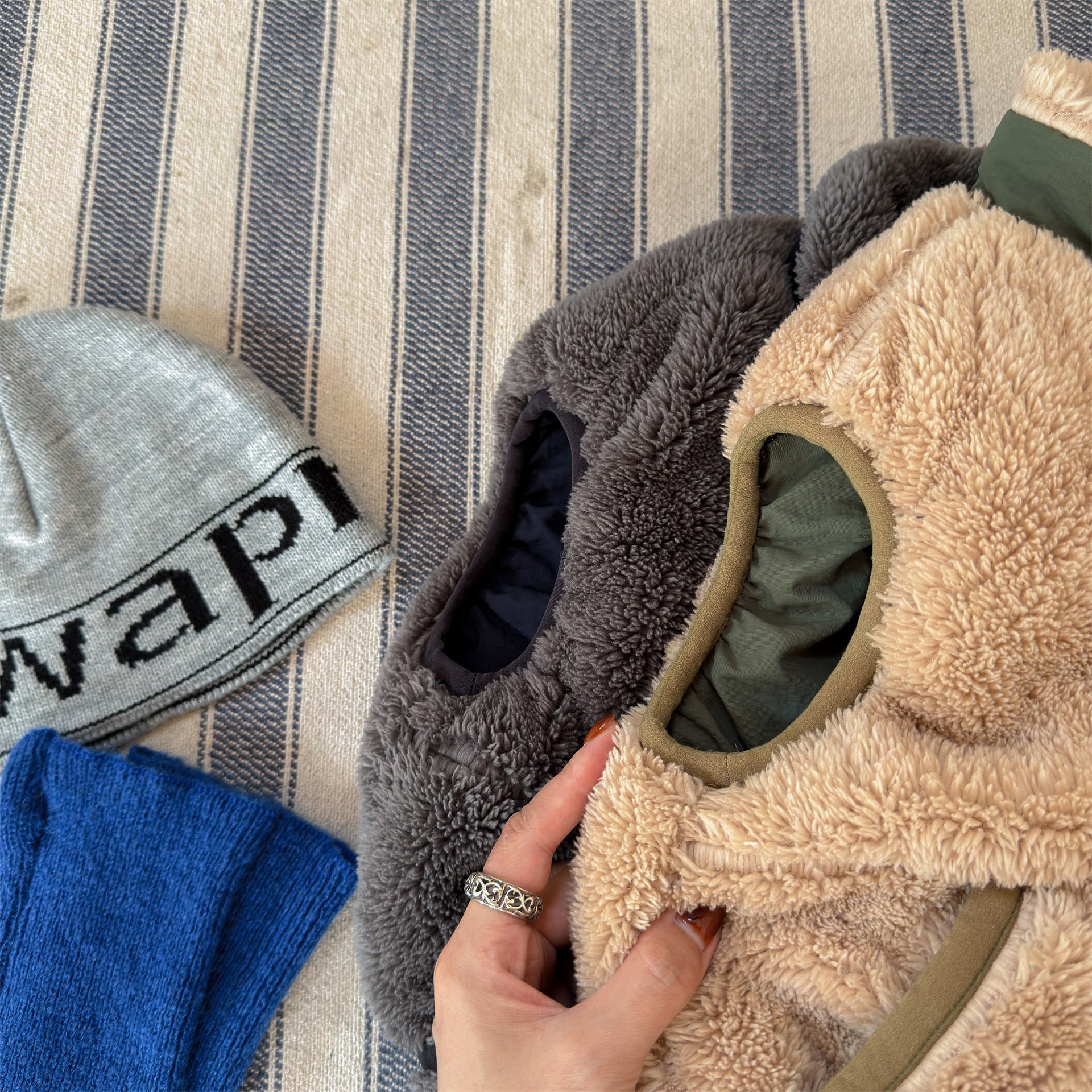 ベスト パッチワークベスト 裏ボアフリース スタンドカラー【mh0011920】