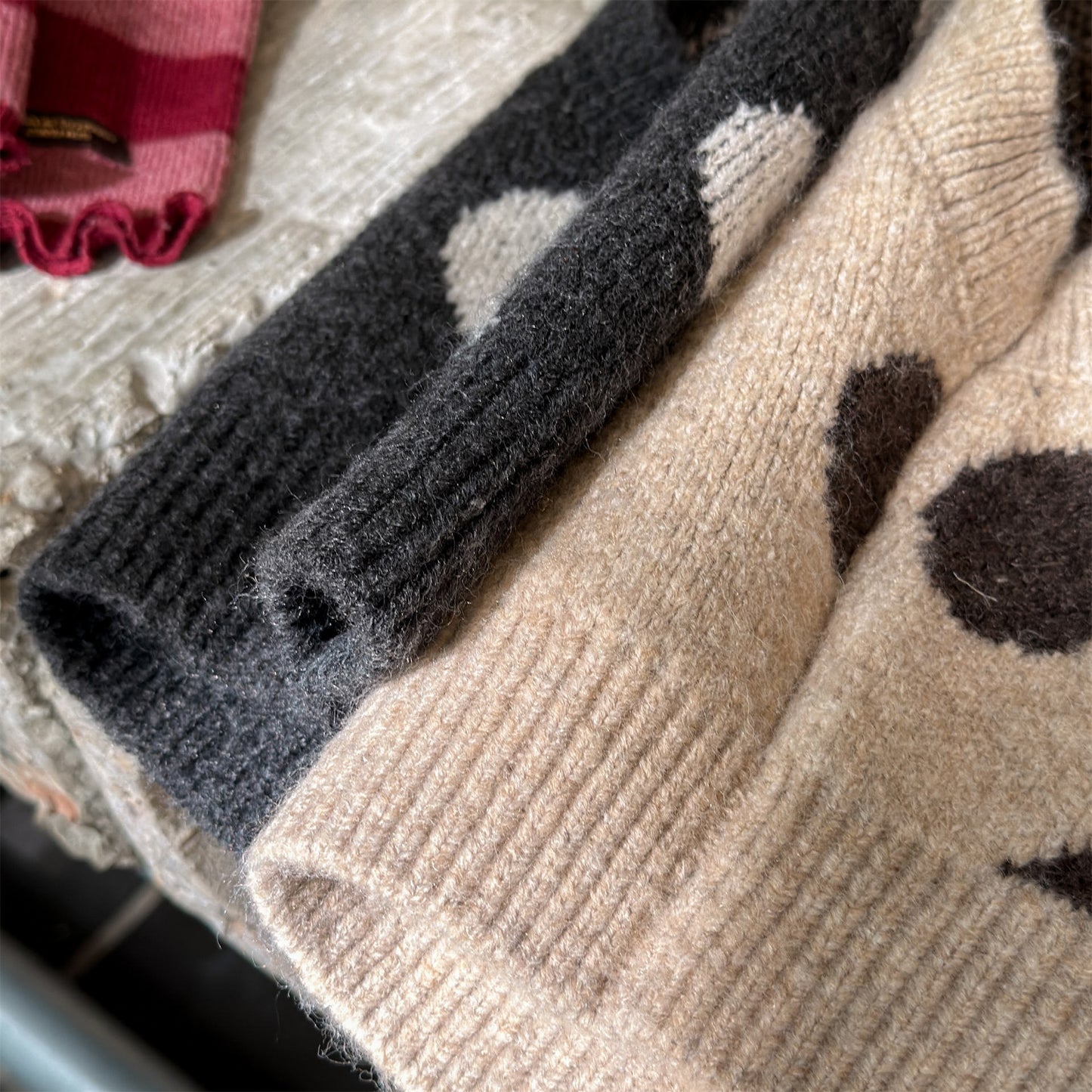 ベスト ニットベスト コインドット 水玉 前あき【mh0011922】