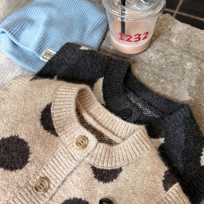 ベスト ニットベスト コインドット 水玉 前あき【mh0011922】