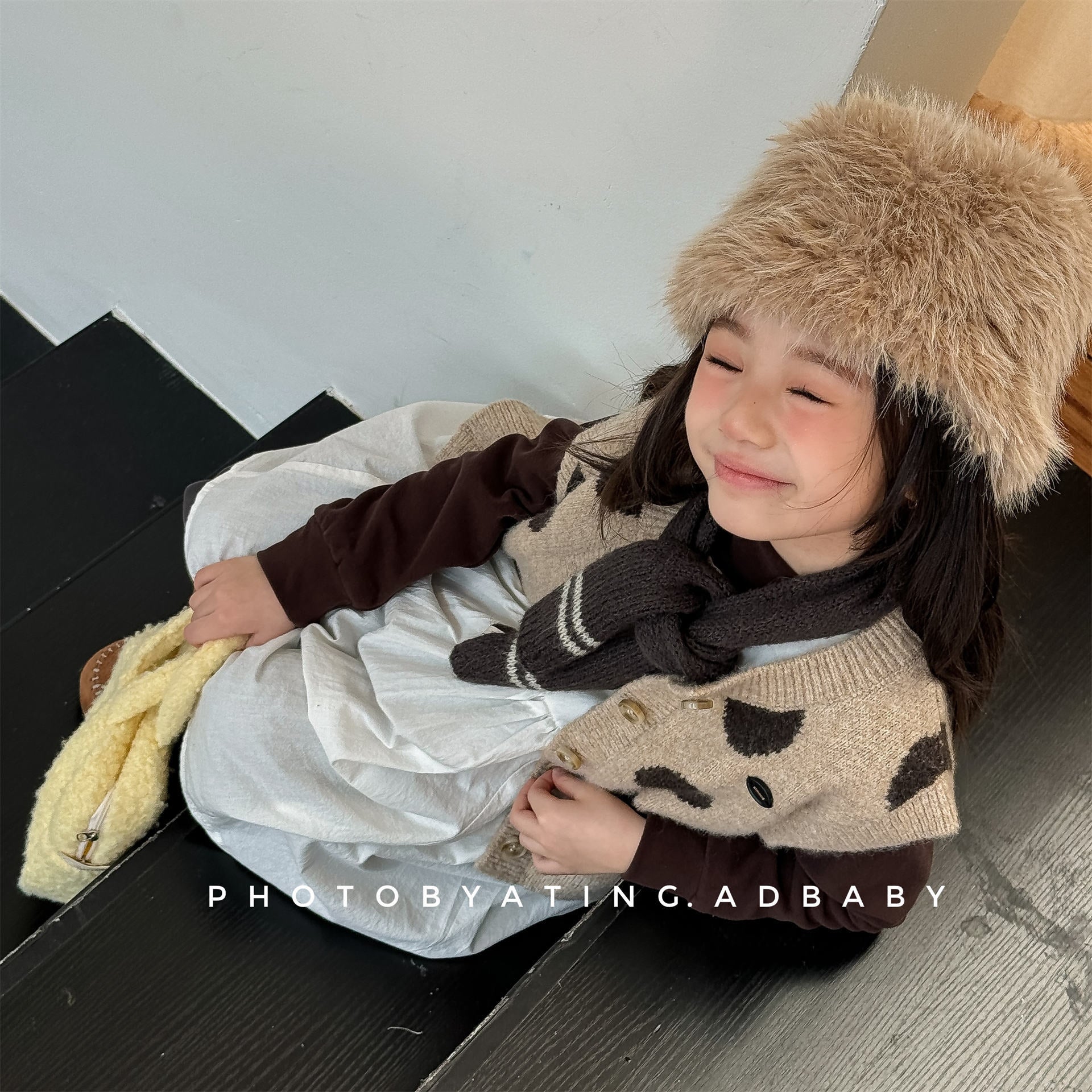 ベスト ニットベスト コインドット 水玉 前あき【mh0011922】