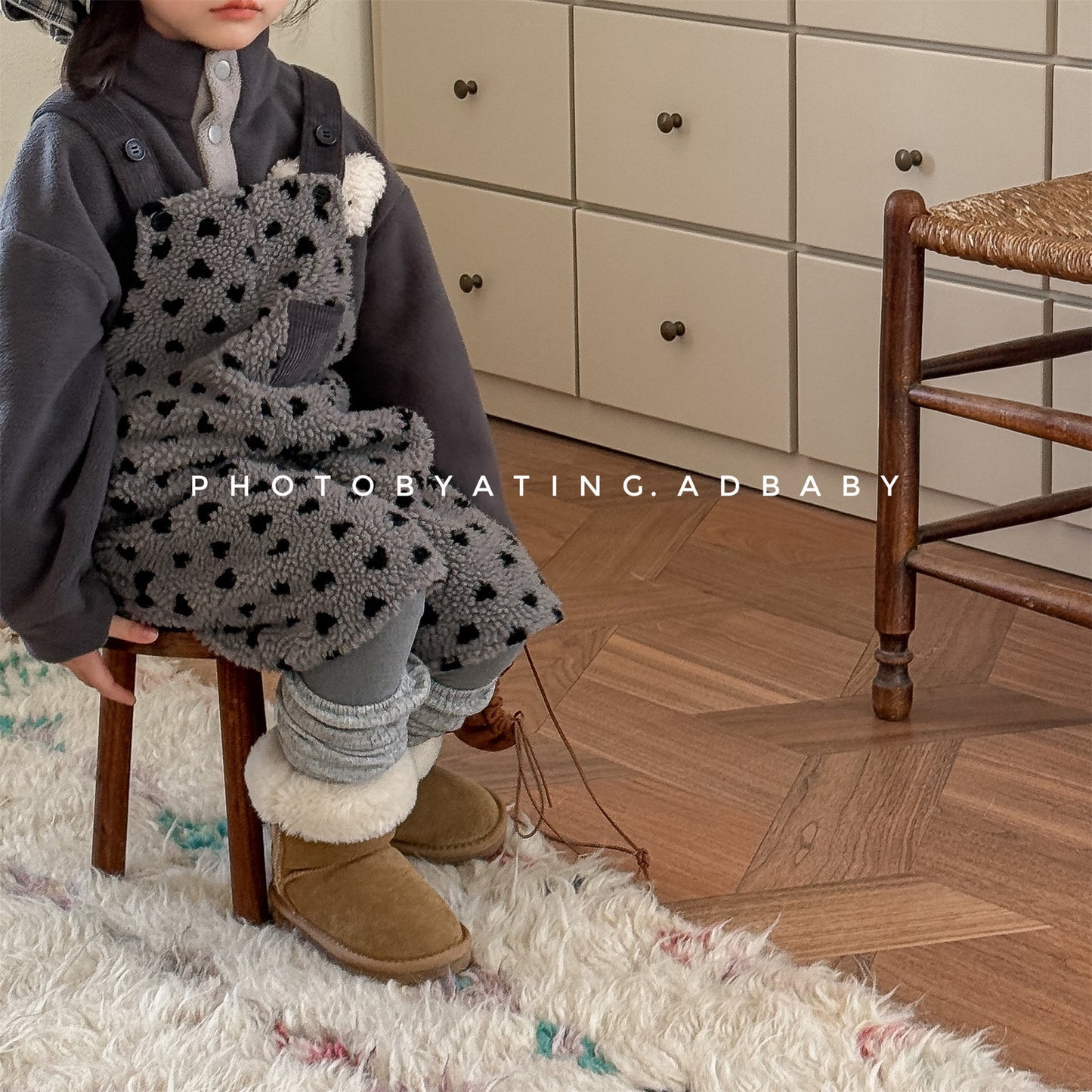 サロペットパンツ・サスペンダーパンツ ハートフリースサロペット ショートサスペンダーパンツ【mh0011923】