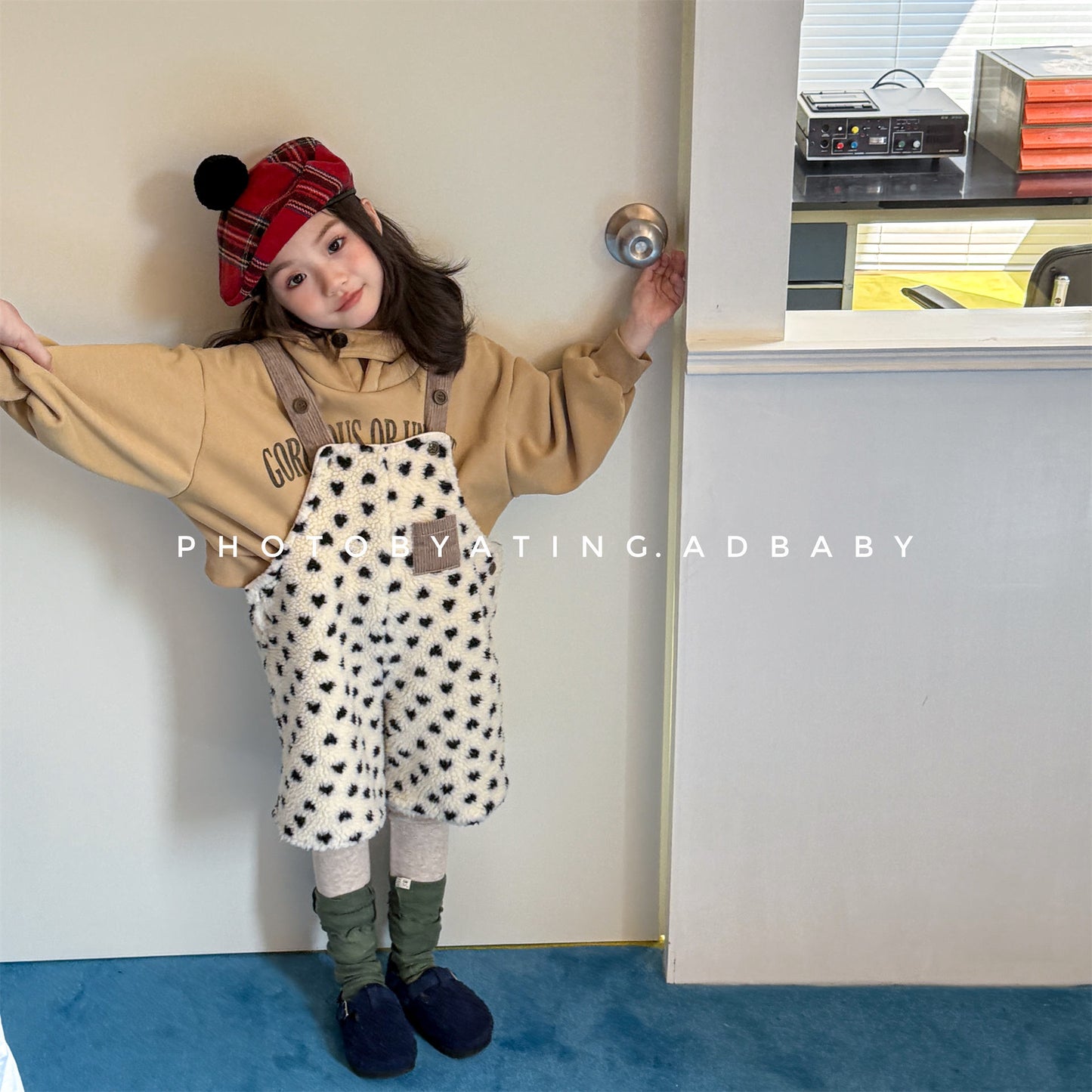 サロペットパンツ・サスペンダーパンツ ハートフリースサロペット ショートサスペンダーパンツ【mh0011923】