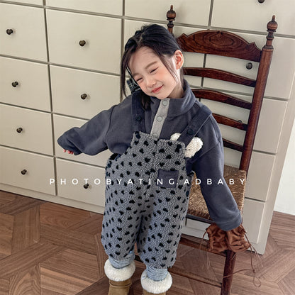 サロペットパンツ・サスペンダーパンツ ハートフリースサロペット ショートサスペンダーパンツ【mh0011923】