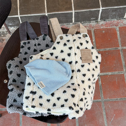 サロペットパンツ・サスペンダーパンツ ハートフリースサロペット ショートサスペンダーパンツ【mh0011923】