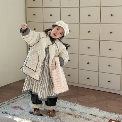 ショートコート・ジャケット・ジャンパー キルトジャケット ノーカラー キルティング アウター【mh0011924】