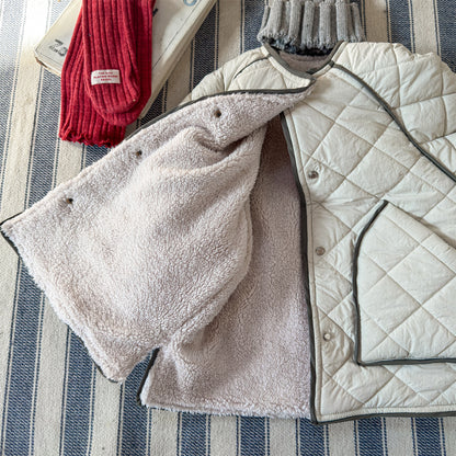ショートコート・ジャケット・ジャンパー キルトジャケット ノーカラー キルティング アウター【mh0011924】
