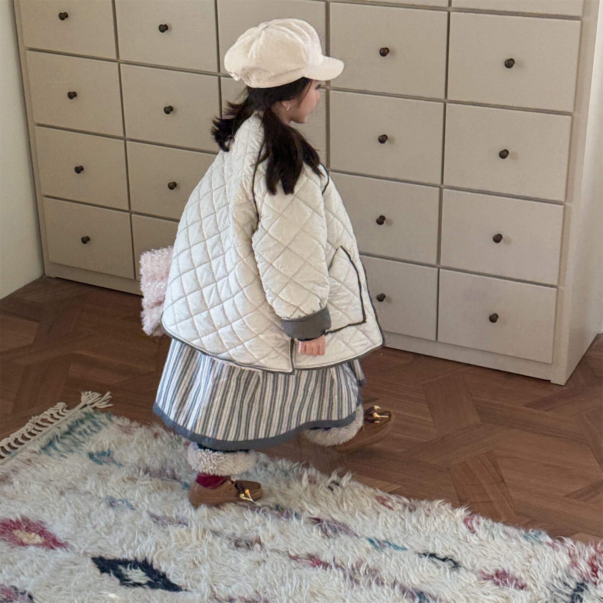 ショートコート・ジャケット・ジャンパー キルトジャケット ノーカラー キルティング アウター【mh0011924】