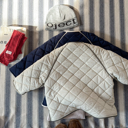 ショートコート・ジャケット・ジャンパー キルトジャケット ノーカラー キルティング アウター【mh0011924】