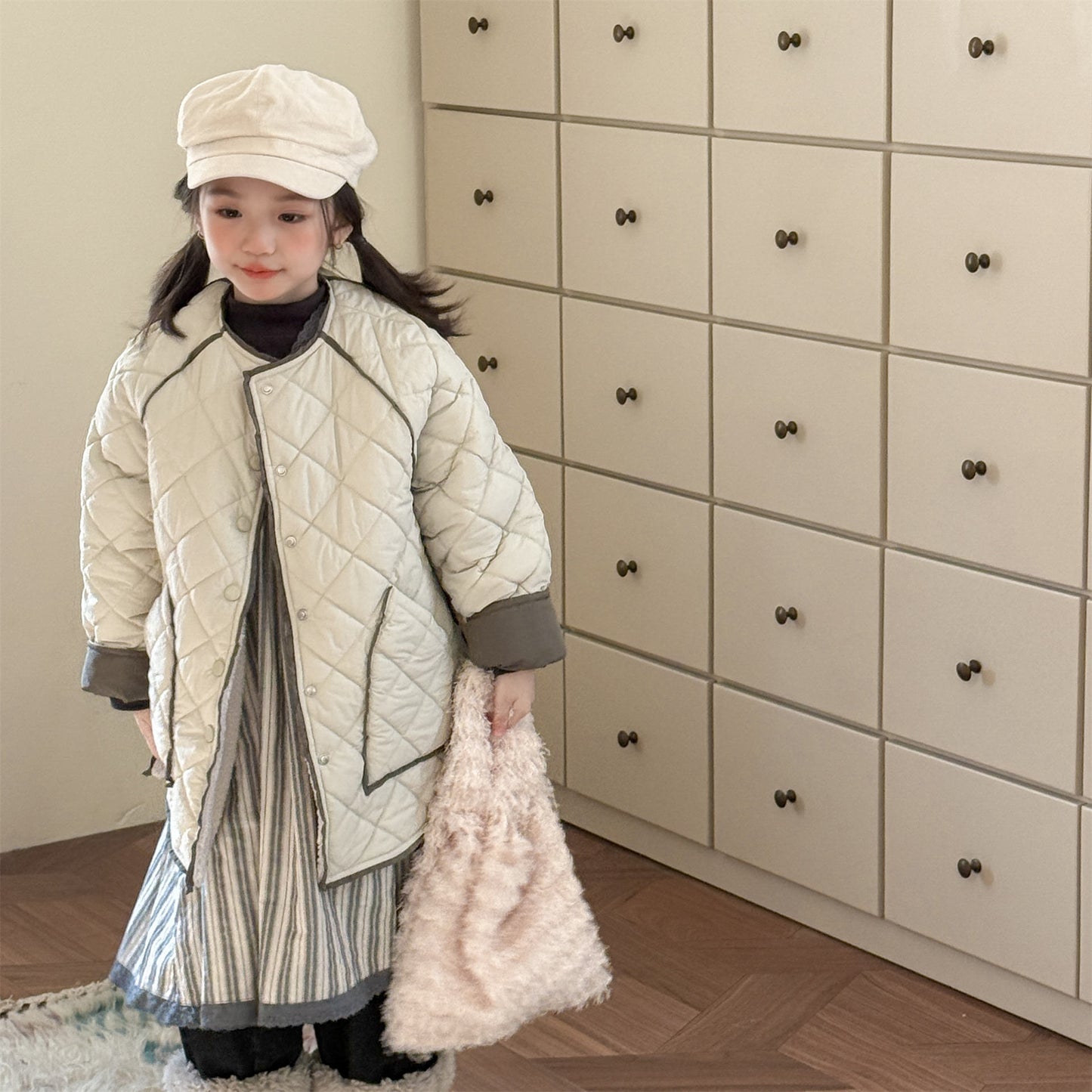 ショートコート・ジャケット・ジャンパー キルトジャケット ノーカラー キルティング アウター【mh0011924】