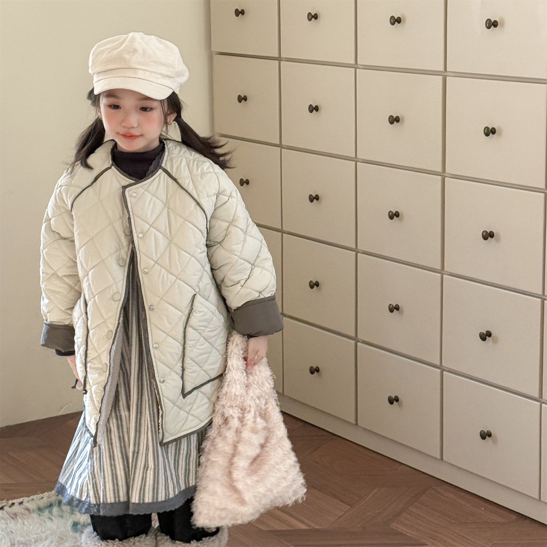 ショートコート・ジャケット・ジャンパー キルトジャケット ノーカラー キルティング アウター【mh0011924】