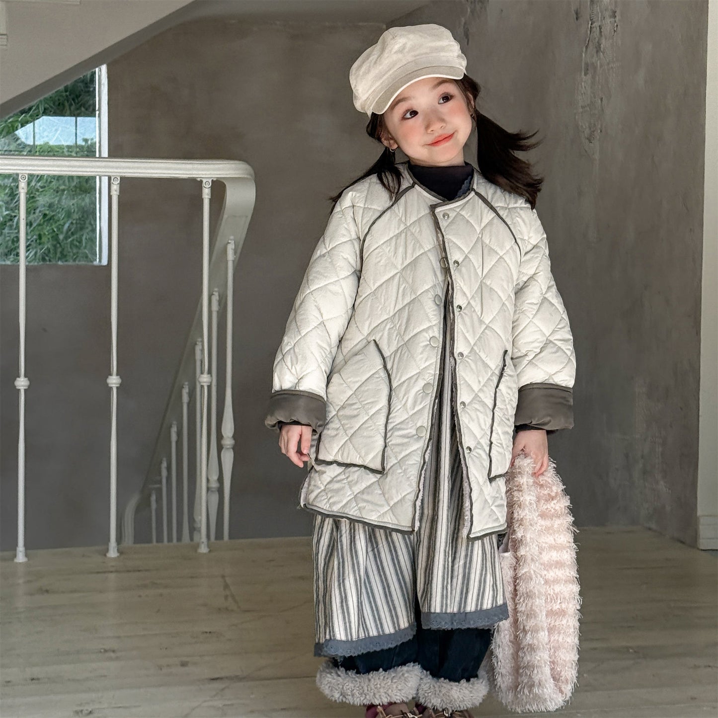 ショートコート・ジャケット・ジャンパー キルトジャケット ノーカラー キルティング アウター【mh0011924】