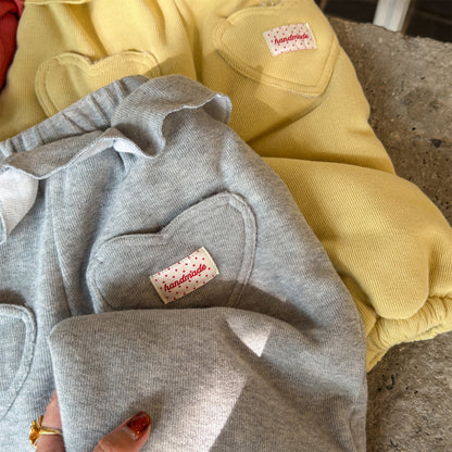 ロングパンツ・スウェットパンツ ハートポケットスウェットパンツ ジョガーパンツ 裏起毛【mh0011925】