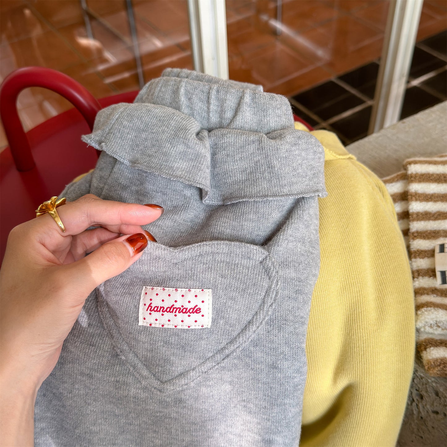 ロングパンツ・スウェットパンツ ハートポケットスウェットパンツ ジョガーパンツ 裏起毛【mh0011925】