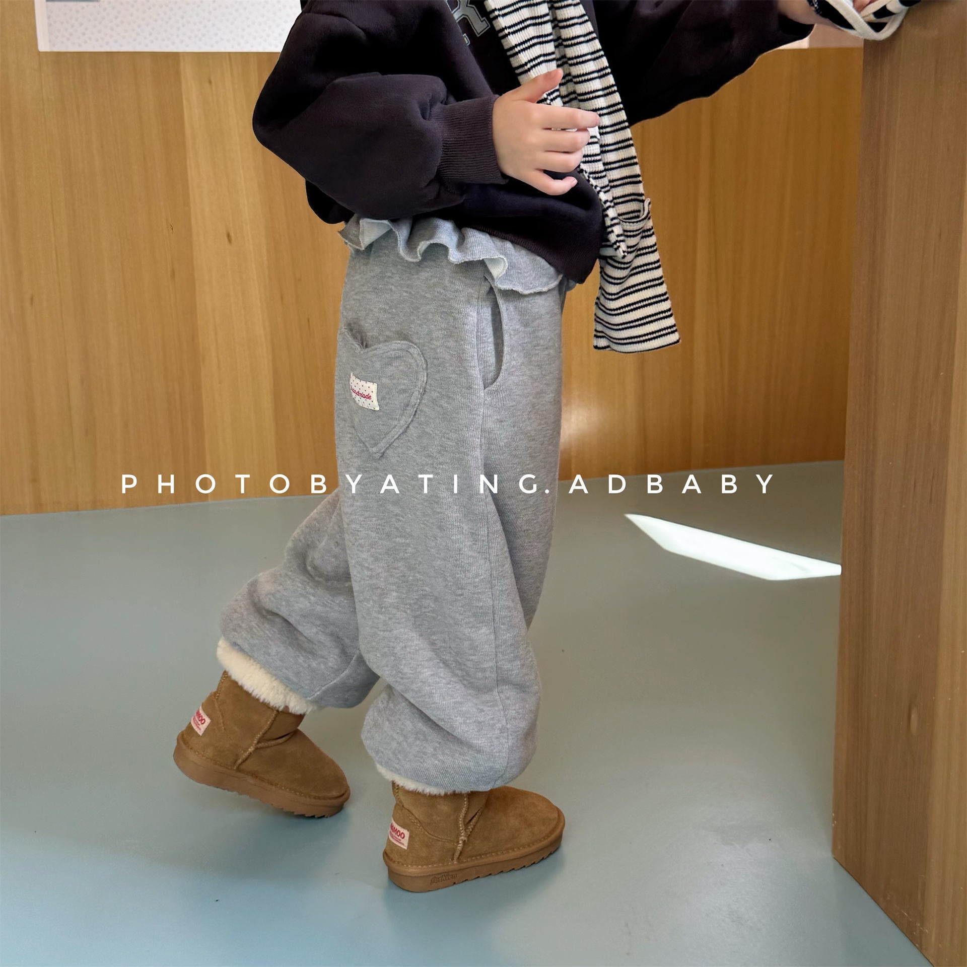 ロングパンツ・スウェットパンツ ハートポケットスウェットパンツ ジョガーパンツ 裏起毛【mh0011925】