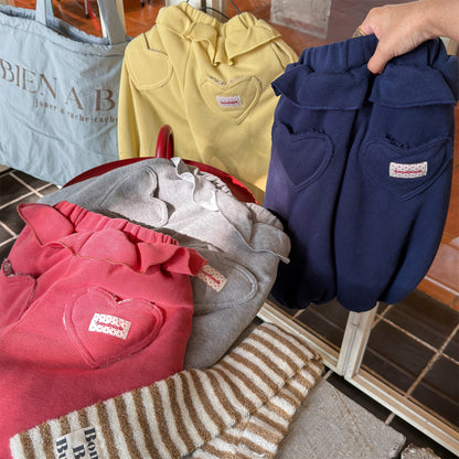 ロングパンツ・スウェットパンツ ハートポケットスウェットパンツ ジョガーパンツ 裏起毛【mh0011925】