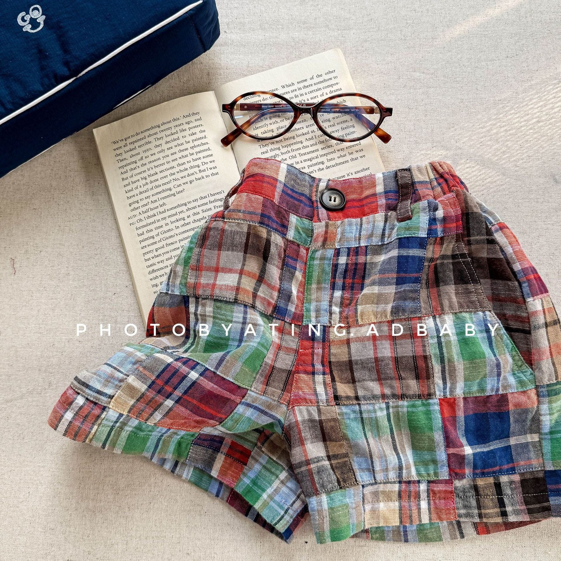 ハーフパンツ・ショートパンツ Multi Color / 80cm マドラスチェックパッチワークショートパンツ【mh0009554】