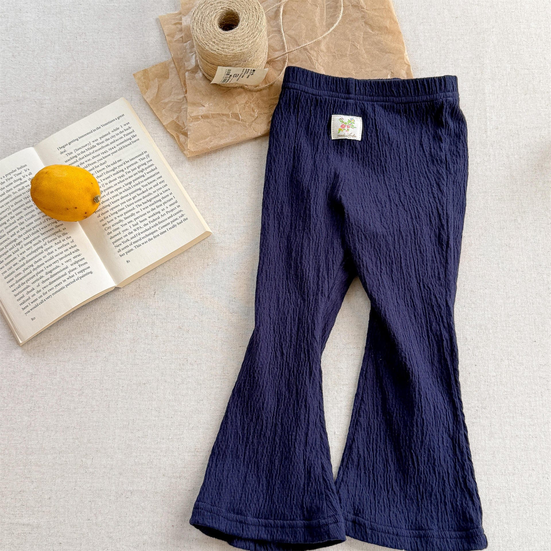 レギンスパンツ Navy / 80cm 薄手フレアレギンスパンツ【mh0009775】