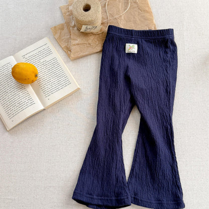 レギンスパンツ Navy / 80cm 薄手フレアレギンスパンツ【mh0009775】