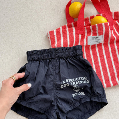 ハーフパンツ・ショートパンツ Navy / 80cm プリントロゴスポーツショートパンツ【mh0009781】