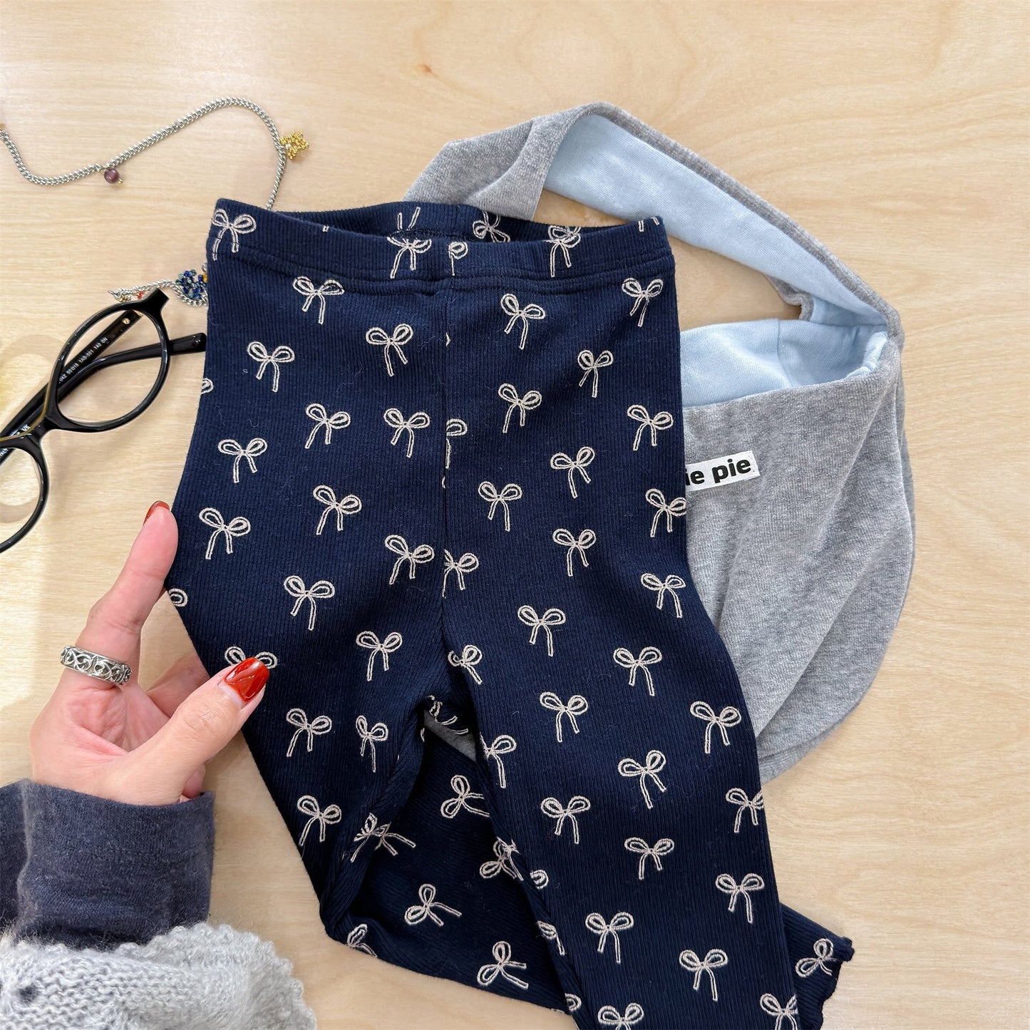 レギンスパンツ Navy / 80cm Printed Leggings Spring Pants プリント レギンス パンツ【mh0012044】