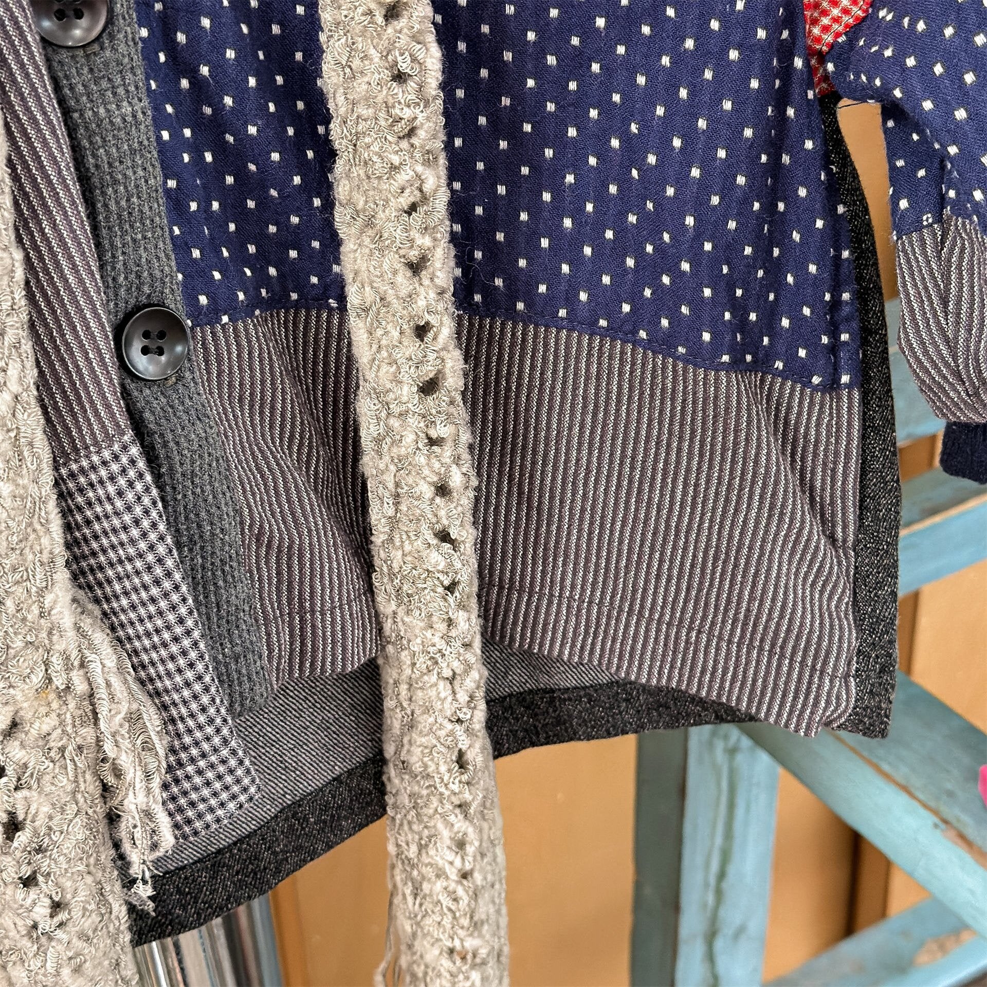 カーディガン・パーカー Patchwork Jacket Cardigan Top パッチワーク ジャケット カーディガン【mh0012039】