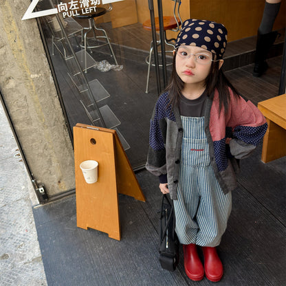 カーディガン・パーカー Patchwork Jacket Cardigan Top パッチワーク ジャケット カーディガン【mh0012039】