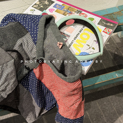 カーディガン・パーカー Patchwork Jacket Cardigan Top パッチワーク ジャケット カーディガン【mh0012039】